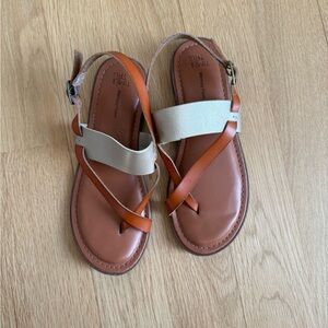 Time and Tru Tan and Brown Sandals